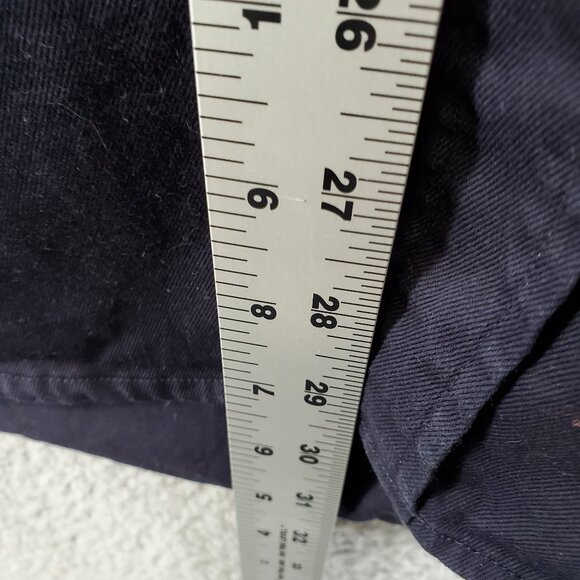 Lands End Mens Long Sleeve Button Up Size XL 17-17 1/2 Blue Denim Shirt Pocket - Picture 4 of 7